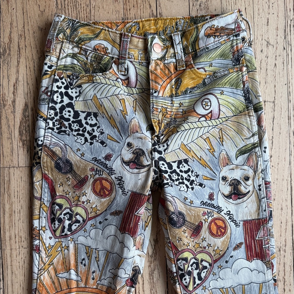 Wrangler Ladies Lainey Life Of Lainey Multiprint Flare Jeans 25 x 32 - Picture 2 of 11